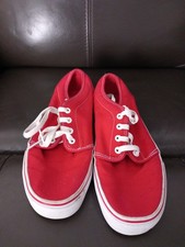 Red Vans Authentic Shoes, Trainers UK6 US7 Sneakers Off The Wall