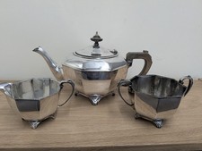 Antique Vintage Silver Plated EPNS 3 Piece Tea Set By Frank Cobb & Co