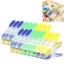 STRONG PLASTIC CLOTHES PEGS CLIPS PINE WASHING LINE AIRER DRY LINE HOME GARDENS