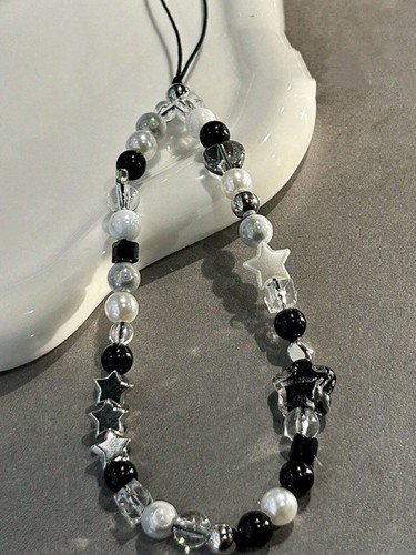 Star phone charm - star, silver
