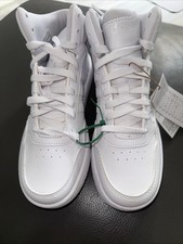 adidas HOOPS Mid-High Top Junior Sneakers UK 4 White