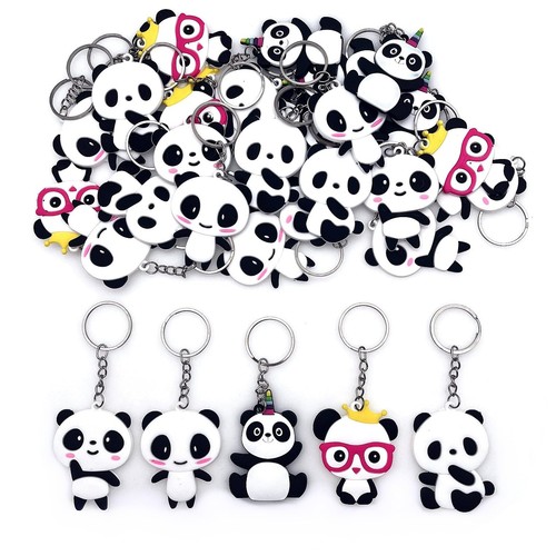 30x panda keyrings - keyrings, keychains