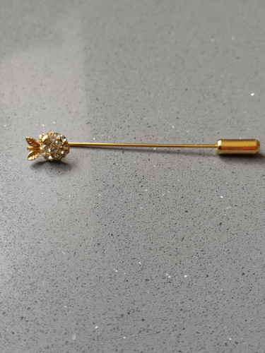 Vintage gold tone clear glass - tone,