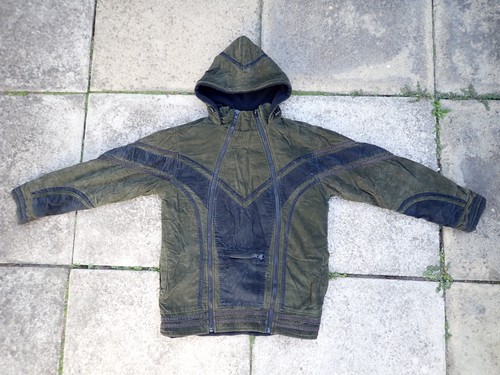 Olive black corduroy jacket - jacket, m