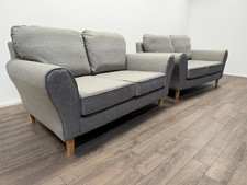 Klara Fabric 2 & 2 Seater Sofas – Grey