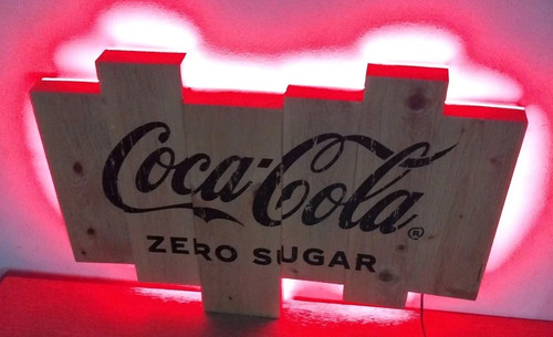Coca cola zero light wooden - cola,