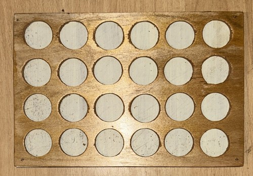 Wooden coin display tray - wooden,