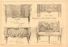 French Empire furniture. Commode Dubois settee Louis XIV Cafferi Wallace 1902