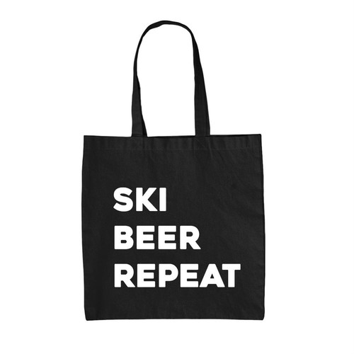 Ski beer repeat - -, canvas