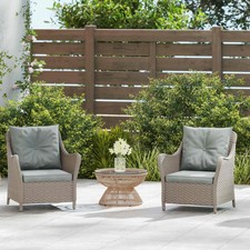 2Pieces Rattan Garden Chairs