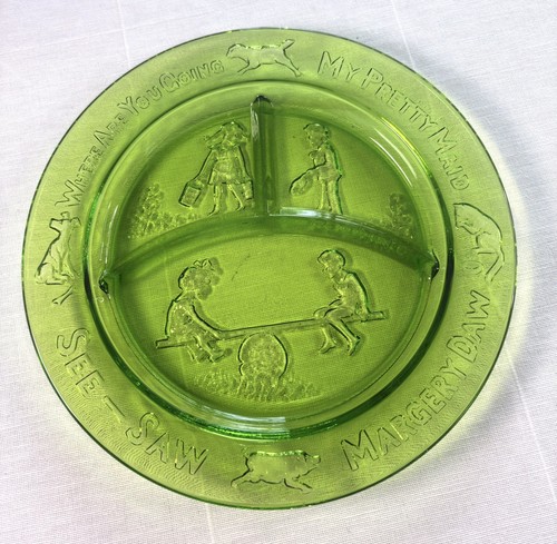 Vintage indiana glass green - glass,