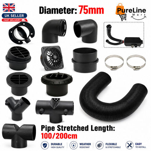 75mm diameter air - 1/2m, diesel