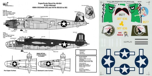 Superscale decals b 25j - decals, 1/48