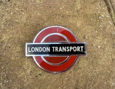 LONDON TRANSPORT ORIGINAL 1960s ROUTEMASTER BUS BONNET BADGE SIGN