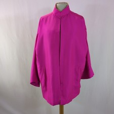 Shanghai Tang Pink Jacket Silk Lined UK 14 Patterned Lining Mandarin Chinese