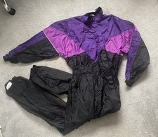 Metro Rain Suit Motorcycle Overall 1 Piece Black Purple XL Waterproof 