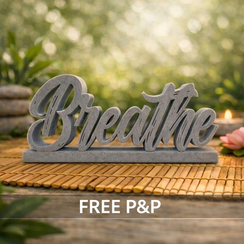 Breathe sign ornament marble - sign,