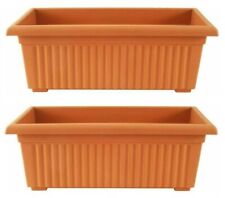 Set Of 2 Trough Plant Pot Long