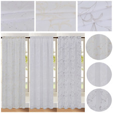 Embroidered Voile Net Curtain