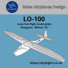 LO-100 Glider   Scale free-flight model glider ~ Laser-cut balsa kit