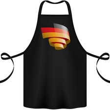 Curled Germany Flag German Day Football Cotton Apron 100% Organic