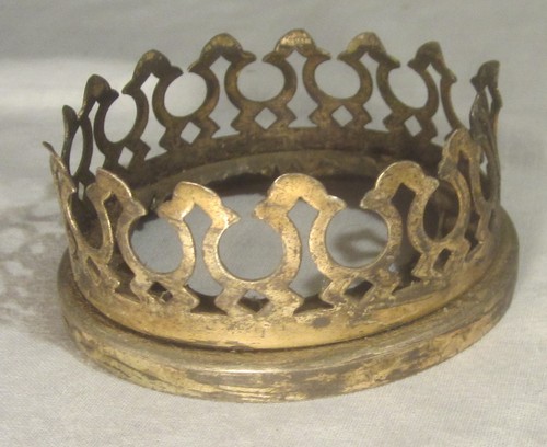 Vintage brass crown - vintage,