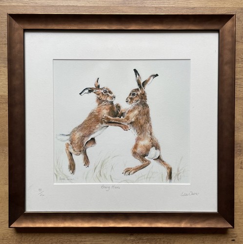 Boxing hares framed limited - hares',