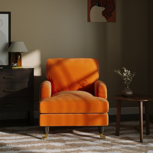 Traditional orange velvet - orange,