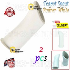 2x Teapot Spout Pourer White