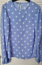 Women's Polka Dot Blue Puff