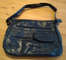 Ladies Handbag Sheep's Leather Lots Of Pockets Long Adjustable Strap New