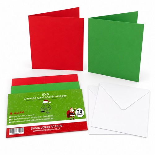 5x5 red green card - 5x5", blanks