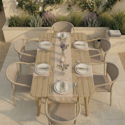 Seater wood effect garden - wood,