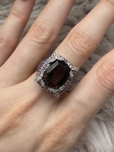 925 sterling silver - silver, smoky