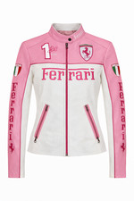 Women Pink White Leather