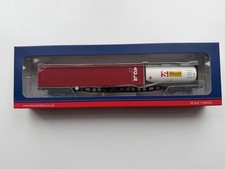 Bachmann 38-628C BR FFA Inner Flat BR Blue (TOPS), 40ft & Tank ISO Containers