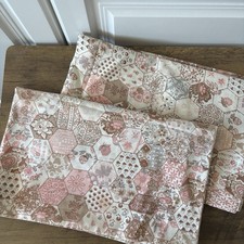 Vintage Pair Of Pink Patchwork