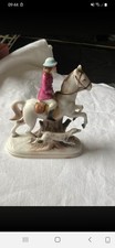 White Horse with Rider & Dog
