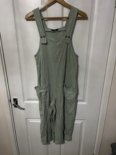 F&F Sage Green Dungarees UK12