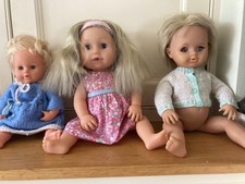 3 VTG  Palitoy: teeny tiny tears, tiny tears & 2002 tiny tears & original dress