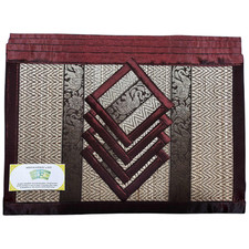 Thai Reed Placemats x4 & 4x Coasters Elephant Design Thai Lanna style