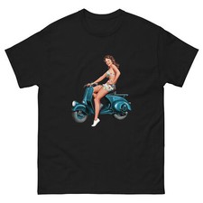 Blue Scooter Girl Mens T-Shirt