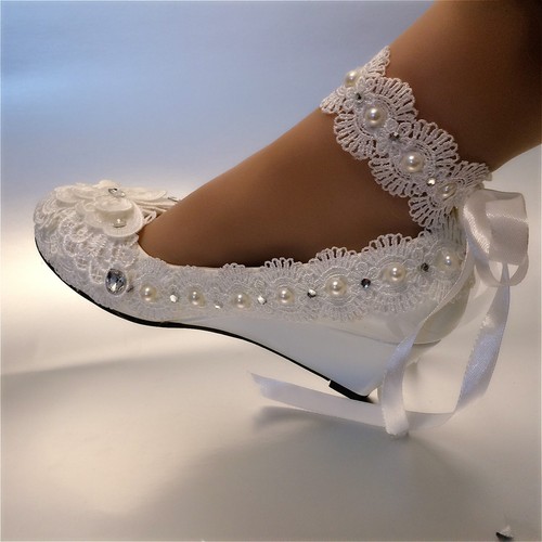 Cheny white ivory wedge - ivory,
