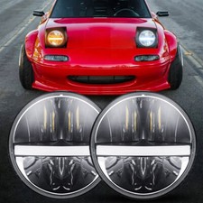2x 7" Round LED Headlights