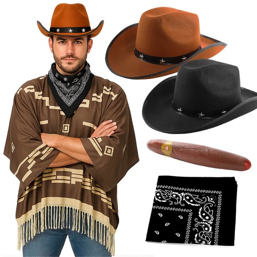 Western eastwood poncho brown - eastwood,