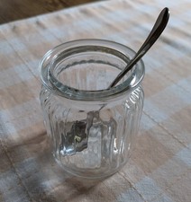 Glass Jar With Spoon Unused