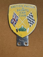 Brooklands BRSCC Automobile Motor Car Mascot Enamel Badge Emblem Sign Plate