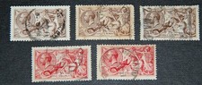 GB KGV 1913-18 Seahorses x5