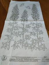 Vintage Deighton's 'SilverTex' Embroidery Transfer: Panel: Flowers & Butterflies