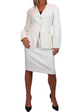 Ladies Two Piece Suit Cream